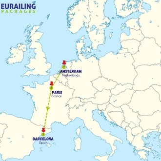 tourhub | Interrailingpackages Ltd | Timeless Tracks | Tour Map