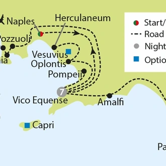 tourhub | Travelsphere | Pompeii, Paestum & Herculaneum with Island of Ischia Add-on | Tour Map