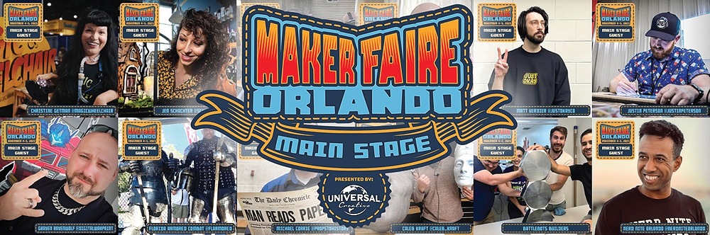 Maker Faire Orlando Main Stage Graphic
