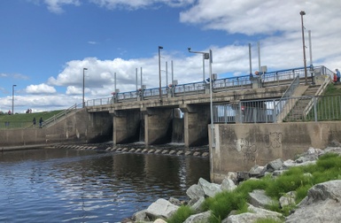 Accès piétonnier temporairement fermé sur le barrage du réservoir Beaudet