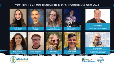 8 municipalités représentées au sein du 3e Conseil jeunesse de la MRC d'Arthabaska