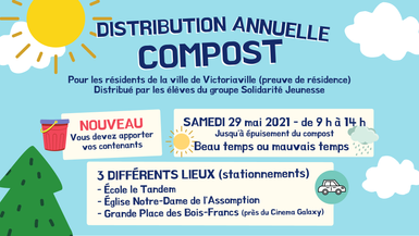 Distribution annuelle de compost à Victoriaville 