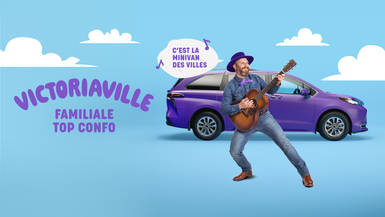 Victo, la minivan des villes: une campagne publicitaire mettant en vedette Claude Cobra