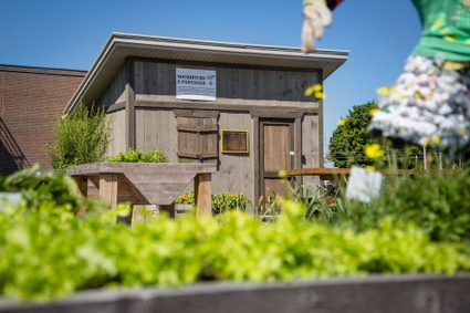 Le cabanon des jardiniers du Jardin des rendez-vous de Victoriaville