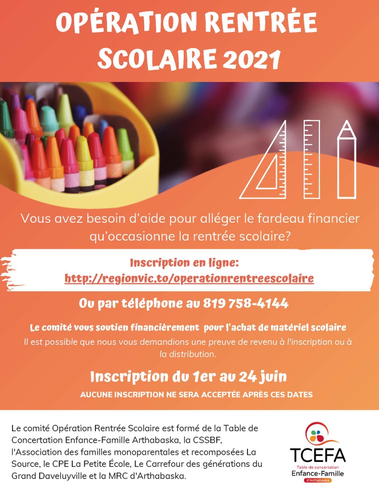 Opération rentrée scolaire