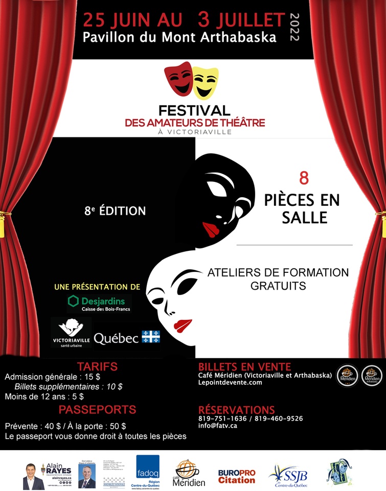 Affiche du Festival des amateurs de théâtre à Victoriaville