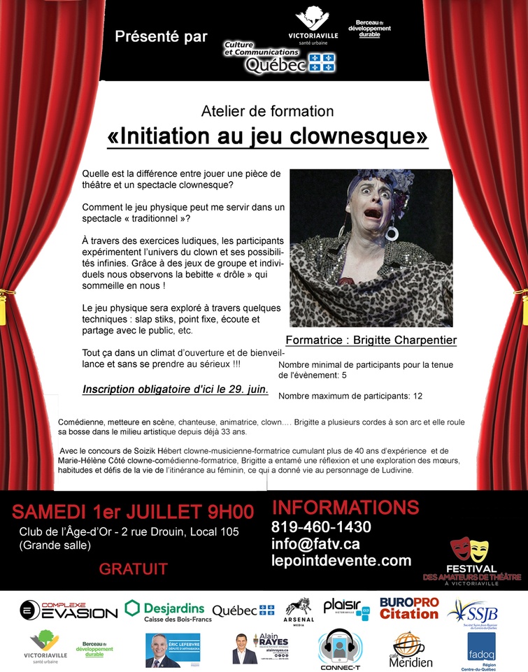 Atelier d'initiation au jeu clownesque