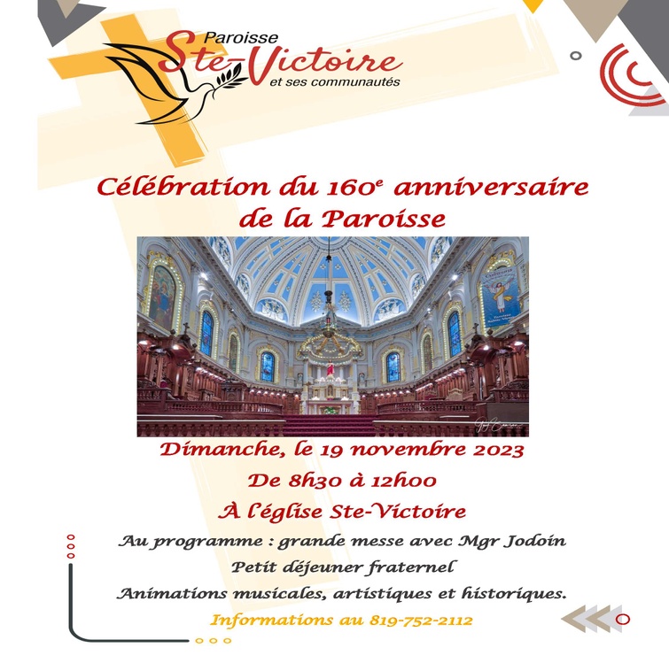 Invitation 160e de la paroisse Ste-Victoire
