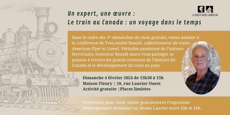 Conférence - Un expert, une œuvre : Le train au Canada : un voyage dans le temps 