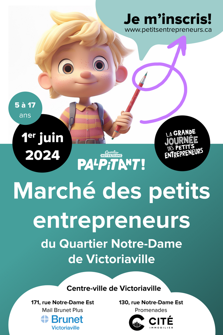 Affiche marché des petits entrepreneurs