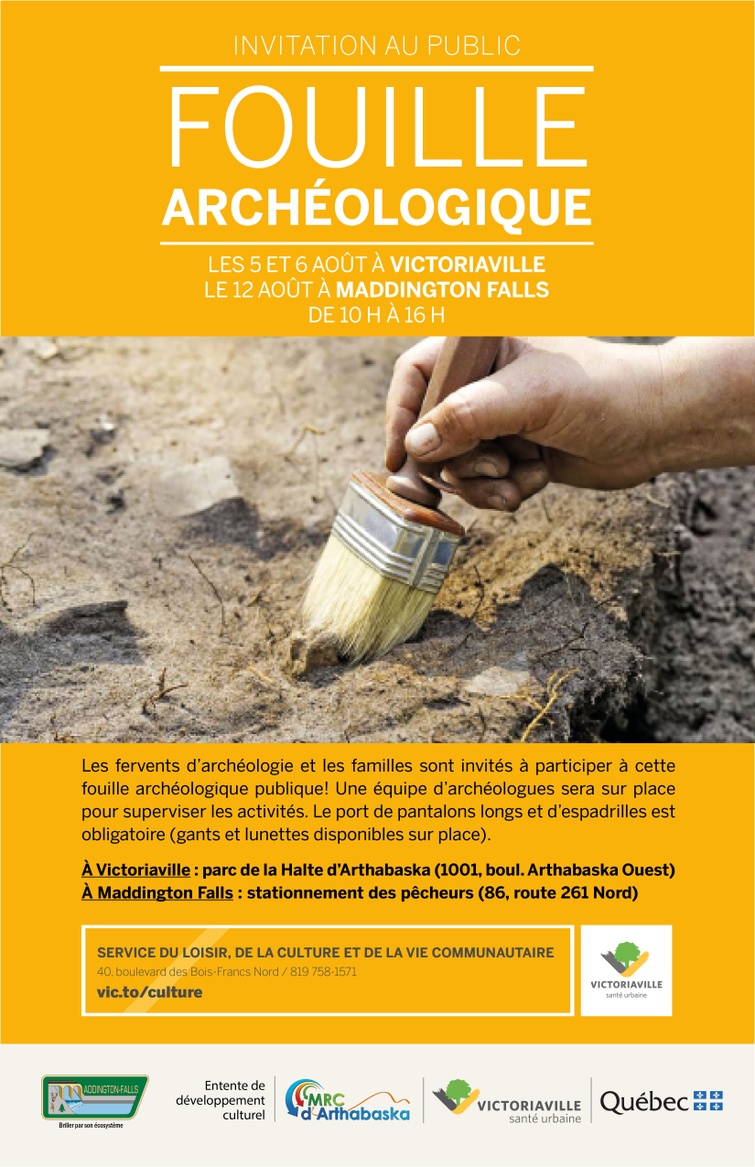 Affiche de l'événement de la fouille archéologique 2017