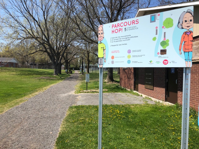 Saines habitudes de vie: un Parcours Hop au parc Mgr-Milot