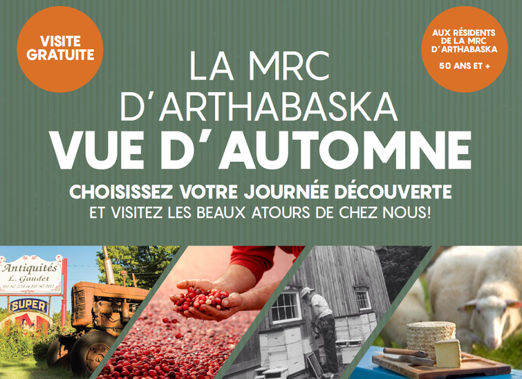 Invitation aux 50 ans et plus pour découvrir la MRC d’Arthabaska