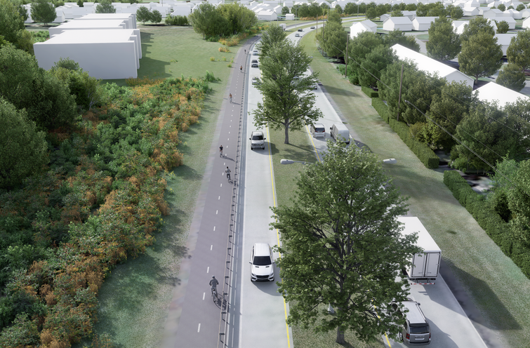 Le boulevard Jutras Ouest accueillera un développement résidentiel et une piste multifonctionnelle 