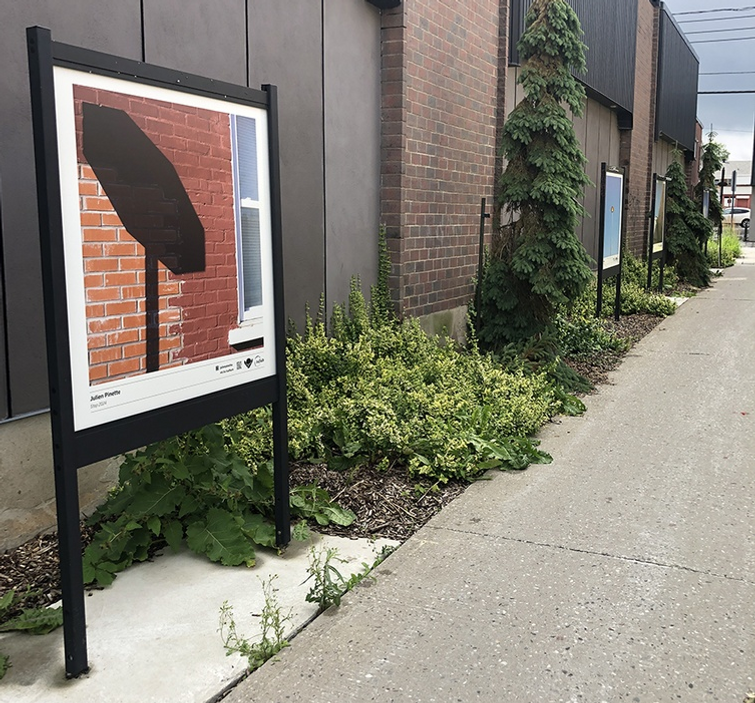 Exposition Champ de vision présentée au passage Camille-Langlois de l'artiste Julien Pinette