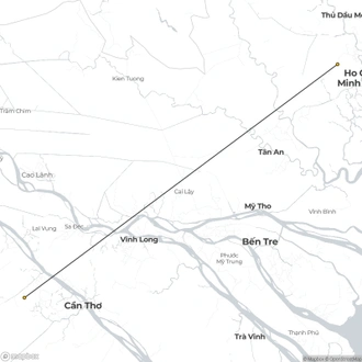 tourhub | Mr Linh's Adventures | 3-day Adventure to Mekong Delta | Tour Map