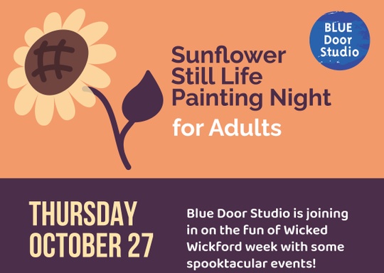 Blue Door Studio Sunflower Still Life For Adults
