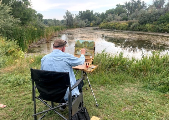 Yellowstone Art Museum Plein Air Painting with Jerry Inman