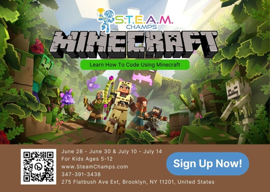 STEAM CHAMPS Steam Champs Minecraft Coding Summer Camp