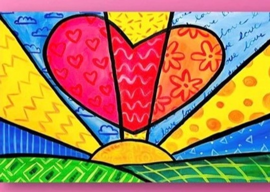 Romero Britto Inspired Hearts