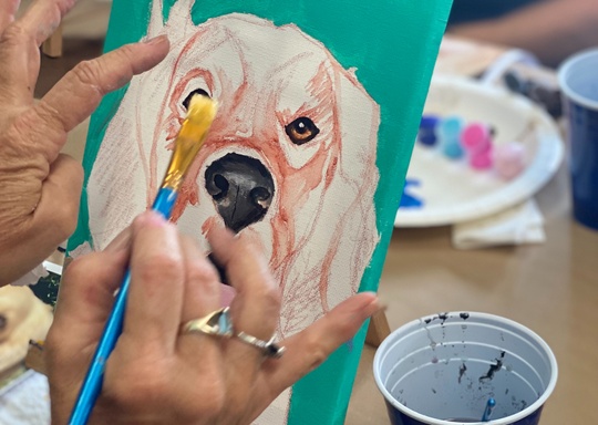 Creative Jane Art High Hound Low Hound : Paint Your Pet Class  3