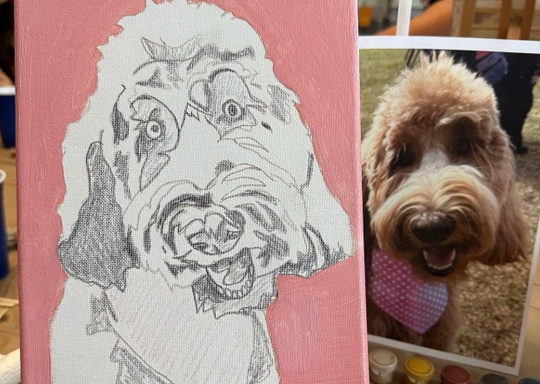 Creative Jane Art High Hound Low Hound : Paint Your Pet Class  2