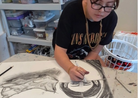 Teens Creating Drawings