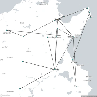 tourhub | Tunisie Voyages | Immersive Tunisia, Small Group Tour | Tour Map