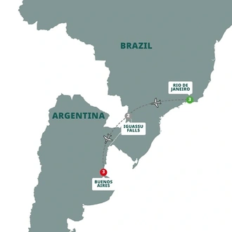 tourhub | Trafalgar | Impressions of South America | Tour Map