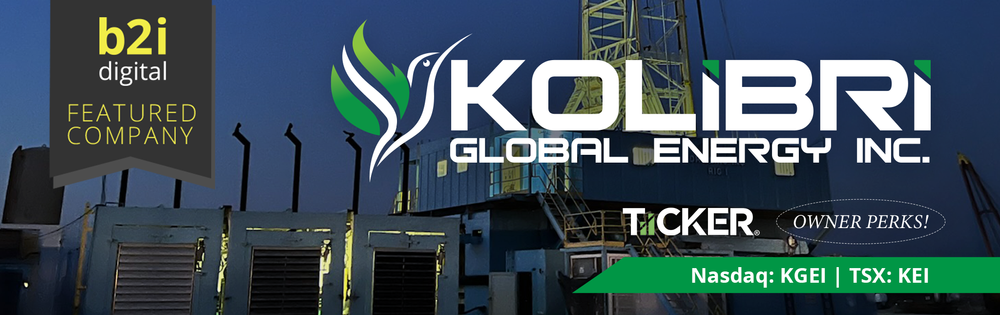 B2i Digital Featured Company_Kolibri Global Energy Inc_Nasdaq KGEI_Featured Image