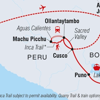tourhub | Intrepid Travel | Sacred Land of the Incas | Tour Map
