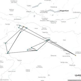 tourhub | Palma Travel DMC | Hiking Rountrip in Slovenia | Tour Map