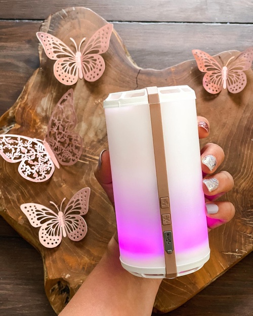 SCENTSY FABULOUS FEATHERS 🪶Pink & Gold Foil Iridescent Glass Wax
