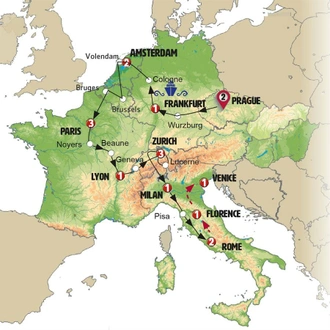 tourhub | Europamundo | Vibrant Europe | Tour Map