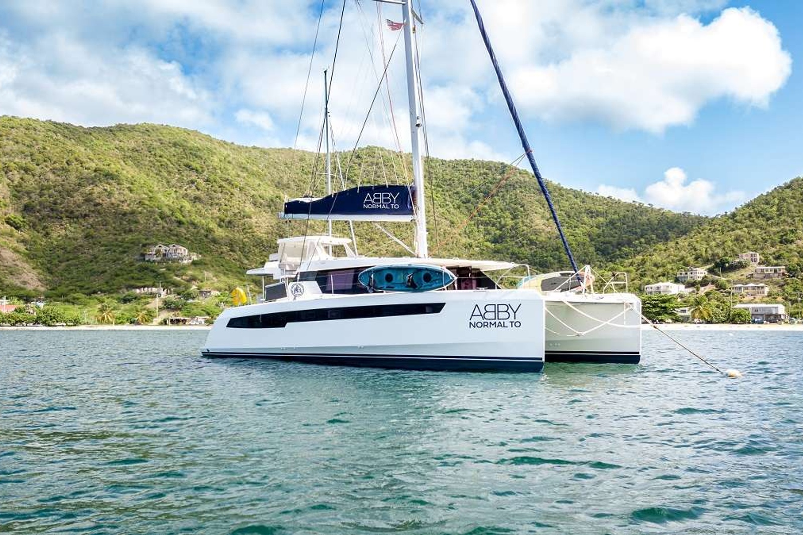 In 2019 when the Leopard 50 was voted the Best Charter Boat of the Year by Cruising World, the magazine stated that it was the “Best boat for a sailing vacation.”

Abby Normal To is quite spacious, with many different social areas, which can be used for games with friends or for quiet time reading, writing or even painting. There are 4 cabins and 4 heads for guests (plus a fifth cabin and head for the crew.) The cabins are comfortable and immaculate and there is a door that goes outside to the front of the boat where there is a sitting area from which to watch for your next landmark.

Come join Captain Richard and his wife, Chef Shannon, for an 'easy adventure' you will always remember!