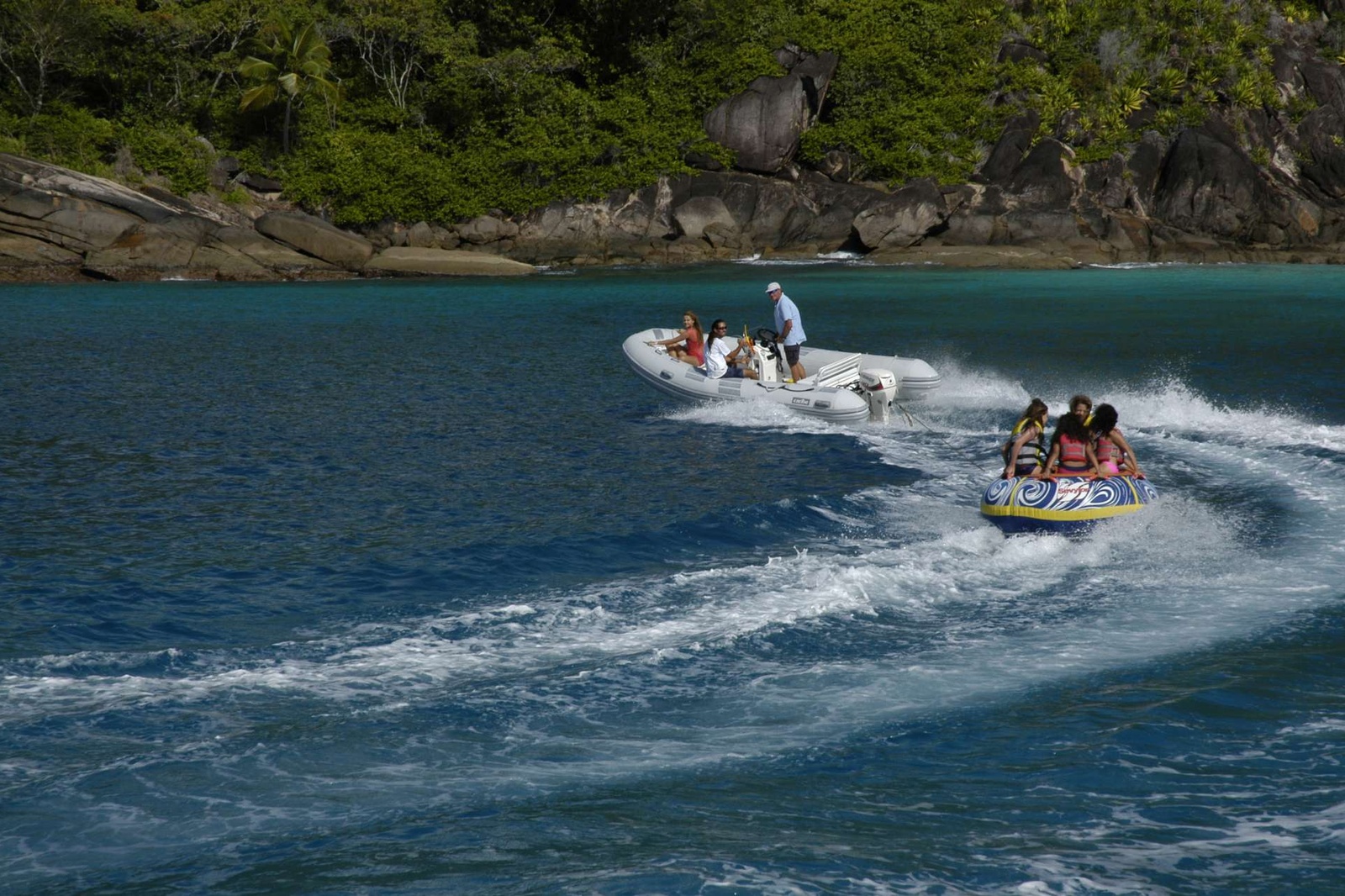 Lots of water toys for young and old