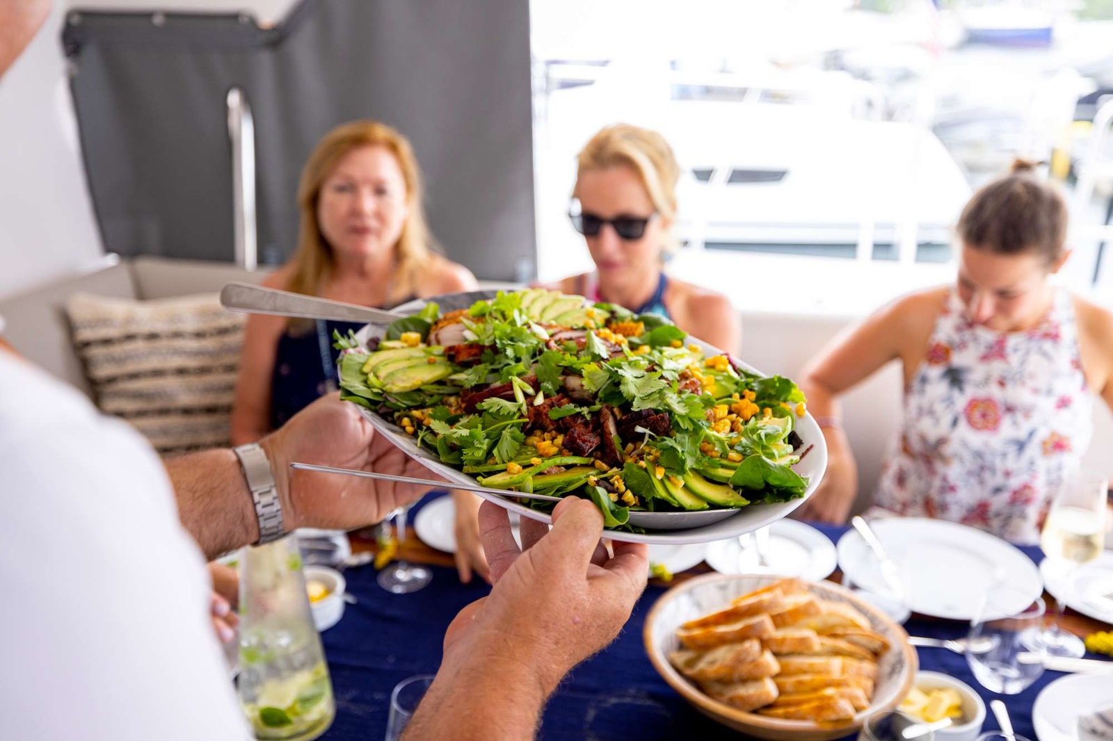 Luncheon aboard SEGUNDO VIENTO