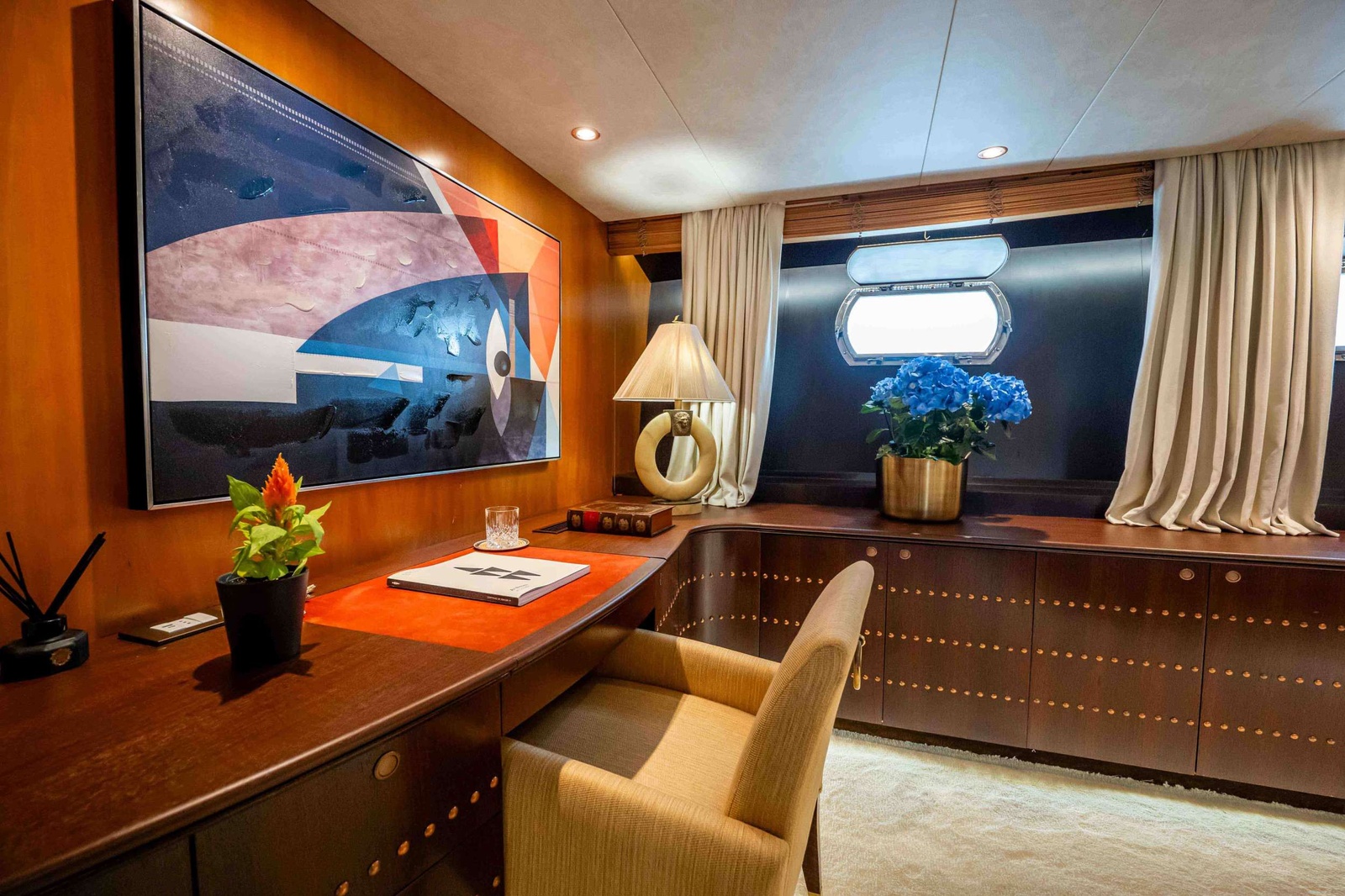 Office in the master cabin