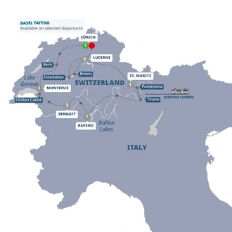 tourhub | Trafalgar | Best of Switzerland | Tour Map
