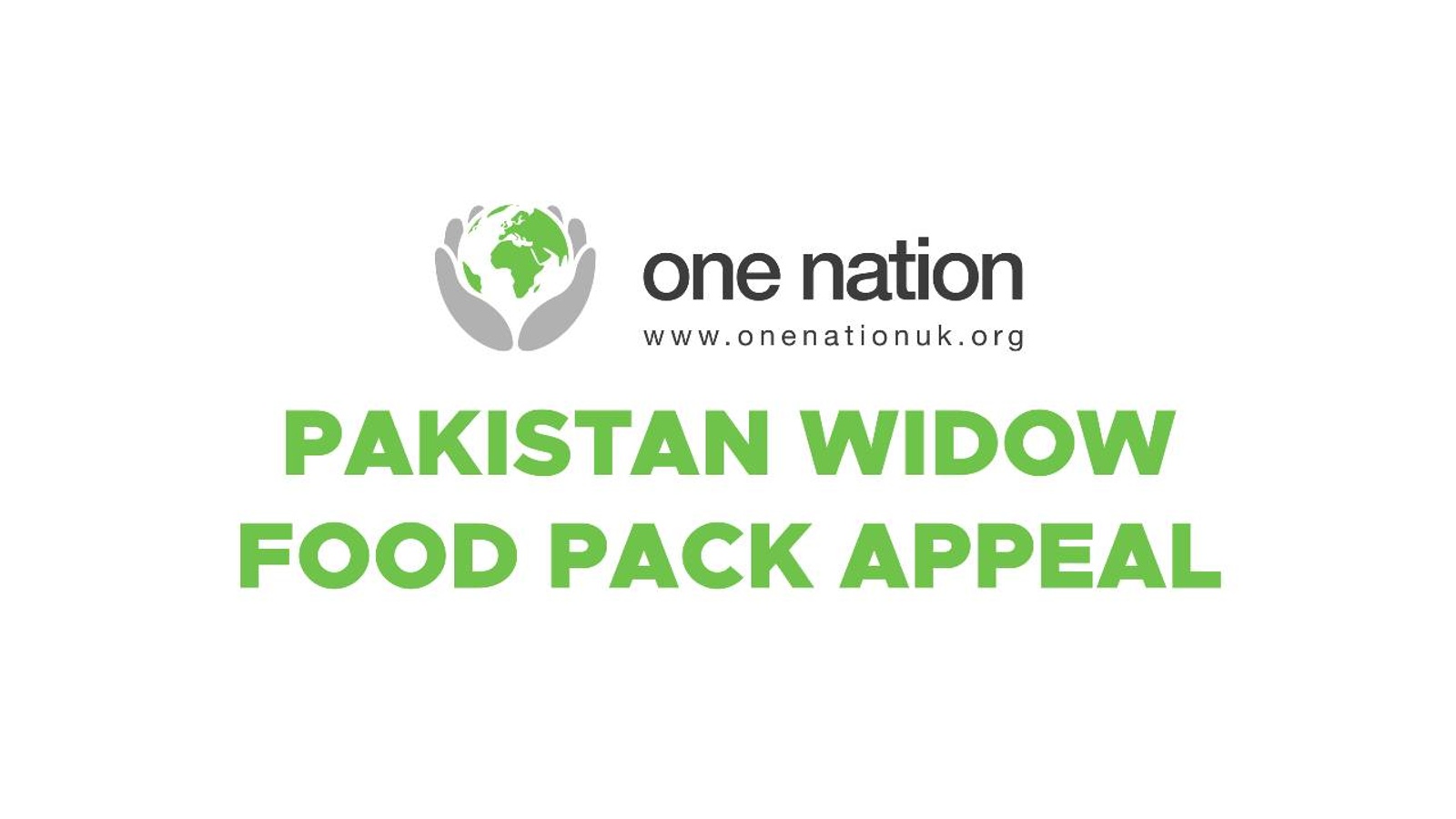 Pakistan Widows Food Pack Appeal