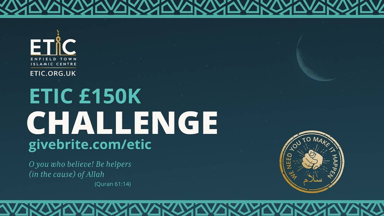 Enfield Town Islamic Centre 150k Challenge