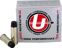 Underwood 44 Remington Magnum Underwood 305gr Long Flat Nose Gas Check Black Cherry Coated Hard Cast Hunting .44 Rem Ammo VERY FAST SHIPPING!