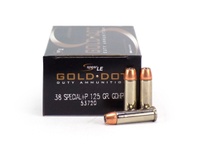 Gold Dot Ammo 38 Special 125gr +P JHP 945 FPS 50/boxSpeer.38 Special