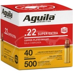 Super Extra High Velocity Rifle Ammunition .22 LR 40gr CPSP 1255 fps 500/boxAguila.22LR