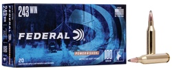 Federal .243 Winchester Federal Power-Shok 100gr Jacketed Soft Point 243 Win Ammo VERY FAST SHIPPING!
