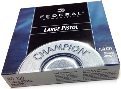Federal Large Pistol Primers #150 Box of 1000 (10 Trays of 100) | CJ  Tactical Supply LLC