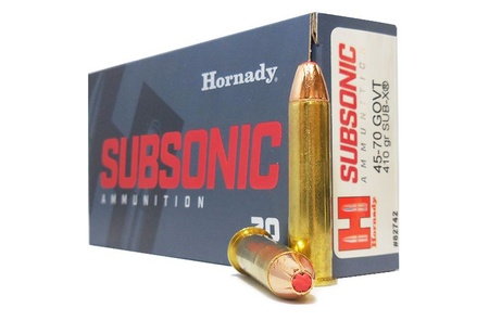 Hornady 45-70 Government 410gr Sub-X Subsonic Ammo