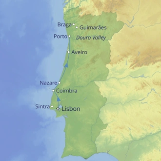 tourhub | Cox & Kings | Colours of Portugal | Tour Map