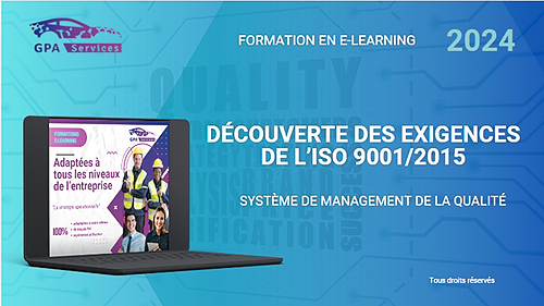 Représentation de la formation : E-LEARNING ISO 9001/2015