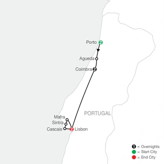 tourhub | Globus | Taste of Portugal | Tour Map